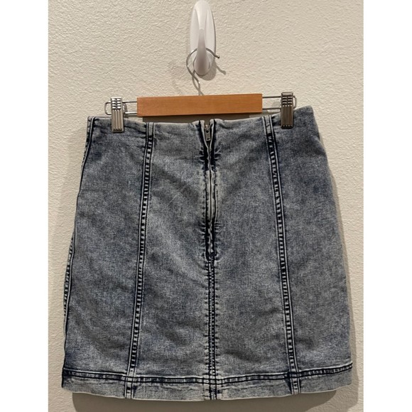 FREE PEOPLE Acid Wash Mini Skirt - Picture 4 of 4